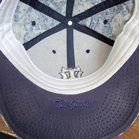 The Game Pro Hat Size 6⅞ Blue Camouflage Baseball Cap TW WT Logo - Picture 8 of 10